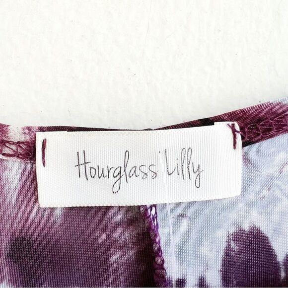 Hourglass Lilly Purple Tie Dye Swing Dress - Picture 5 of 6